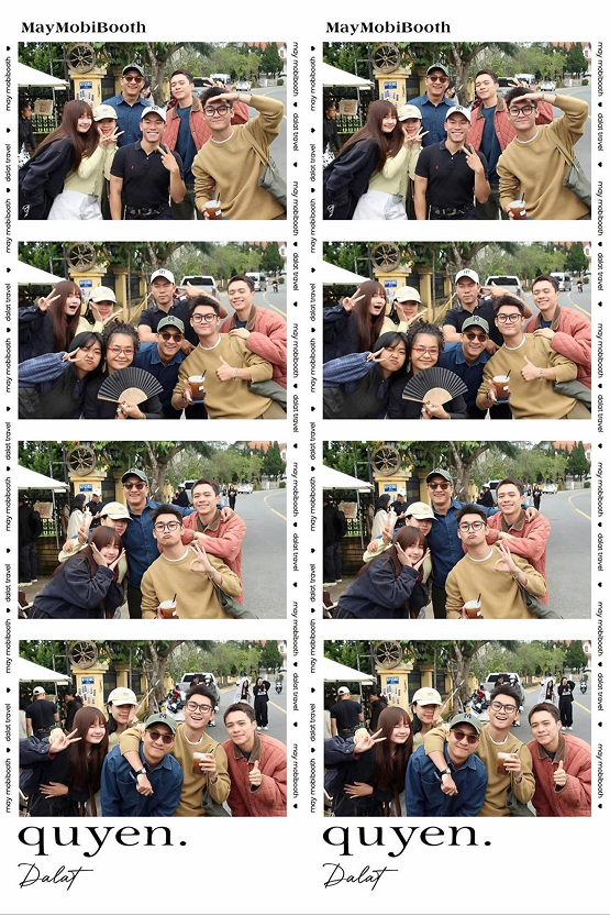 Dải ảnh photobooth nhóm bạn lớn tại sự kiện